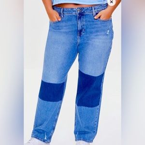 Light Denim Patchwork Jeans